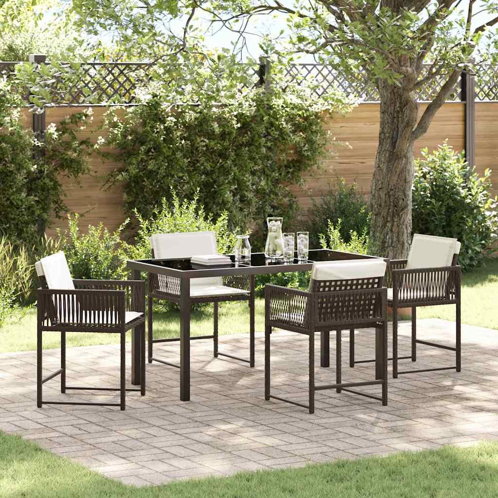 Tuin Eettafelset 5 St Poly Rattan