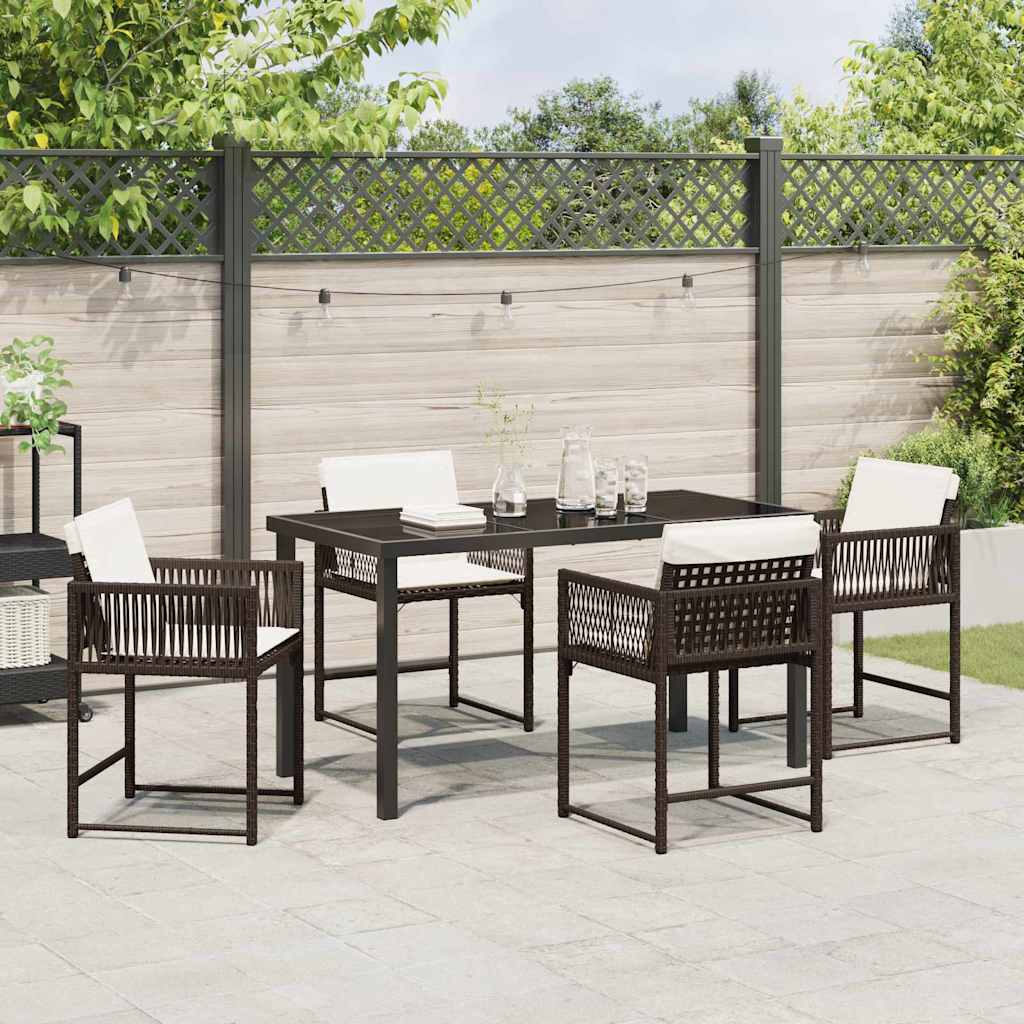 Tuin Eettafelset 5 St Poly Rattan