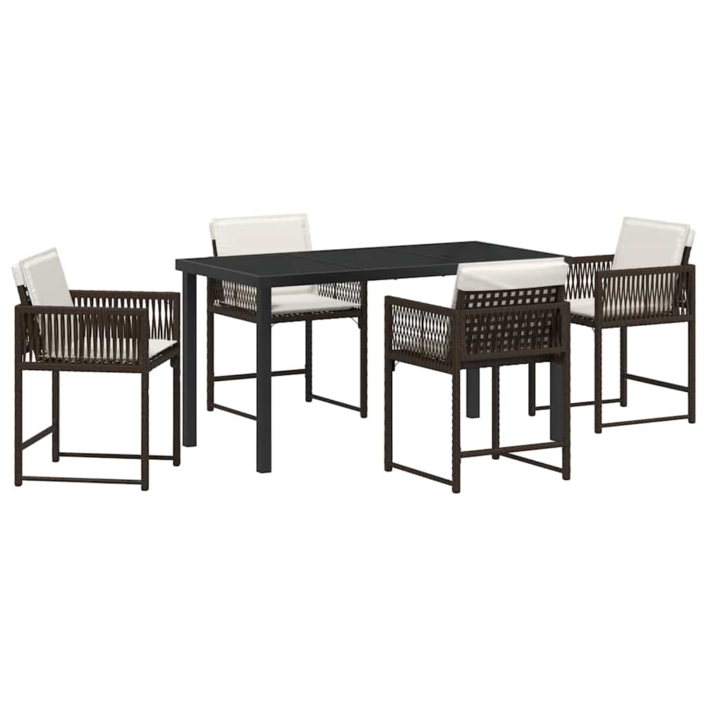 Tuin Eettafelset 5 St Poly Rattan