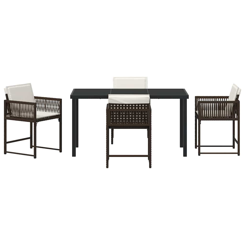Tuin Eettafelset 5 St Poly Rattan