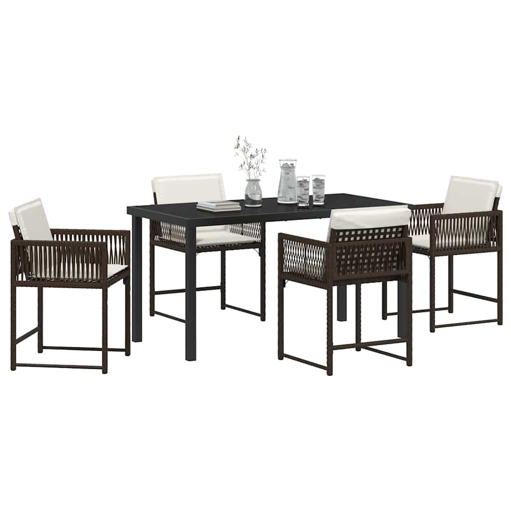 Tuin Eettafelset 5 St Poly Rattan