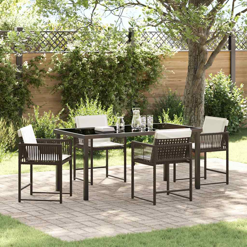 Tuin Eettafelset 5 St Poly Rattan