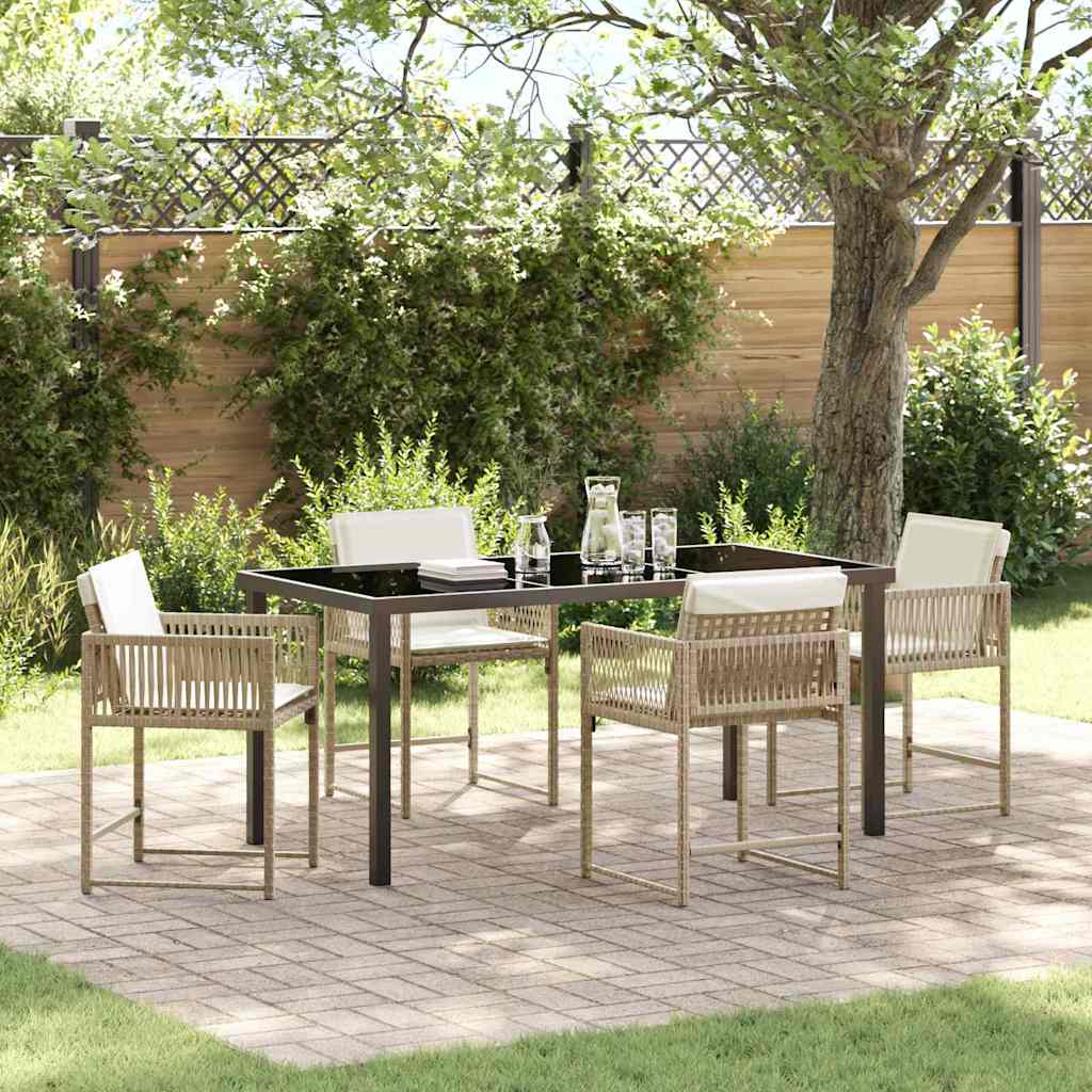 Tuin Eettafelset 5 St Poly Rattan