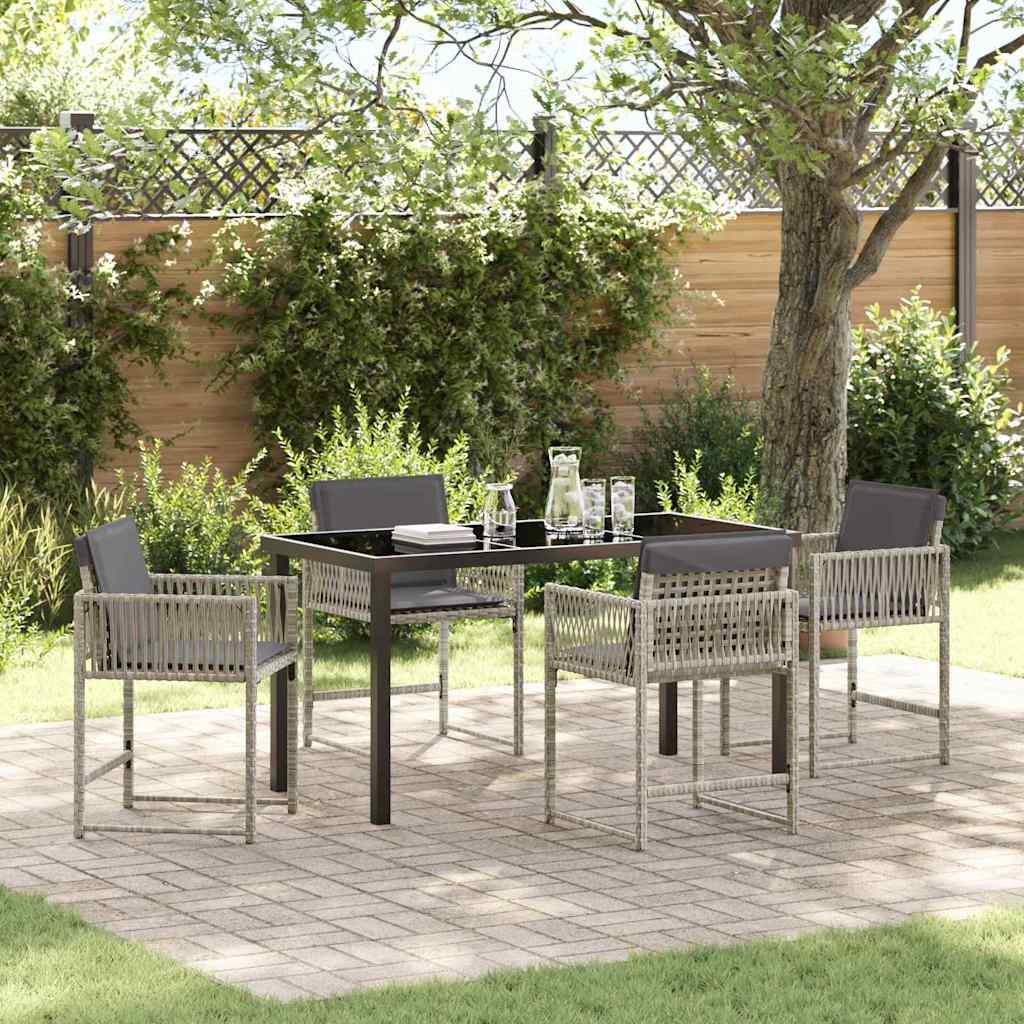 Tuin Eettafelset 5 St Poly Rattan