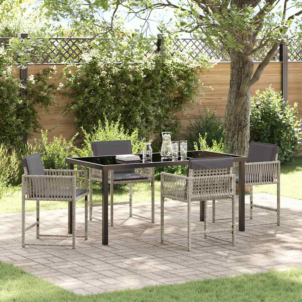 Tuin Eettafelset 5 St Poly Rattan
