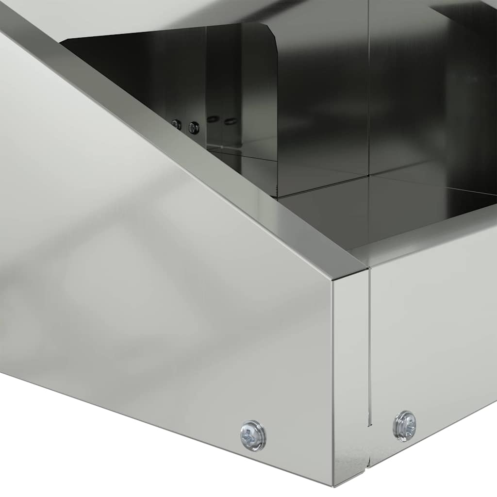 Hertenvoerbak Zilver 28 X 30 X 80 Cm 3 Kg