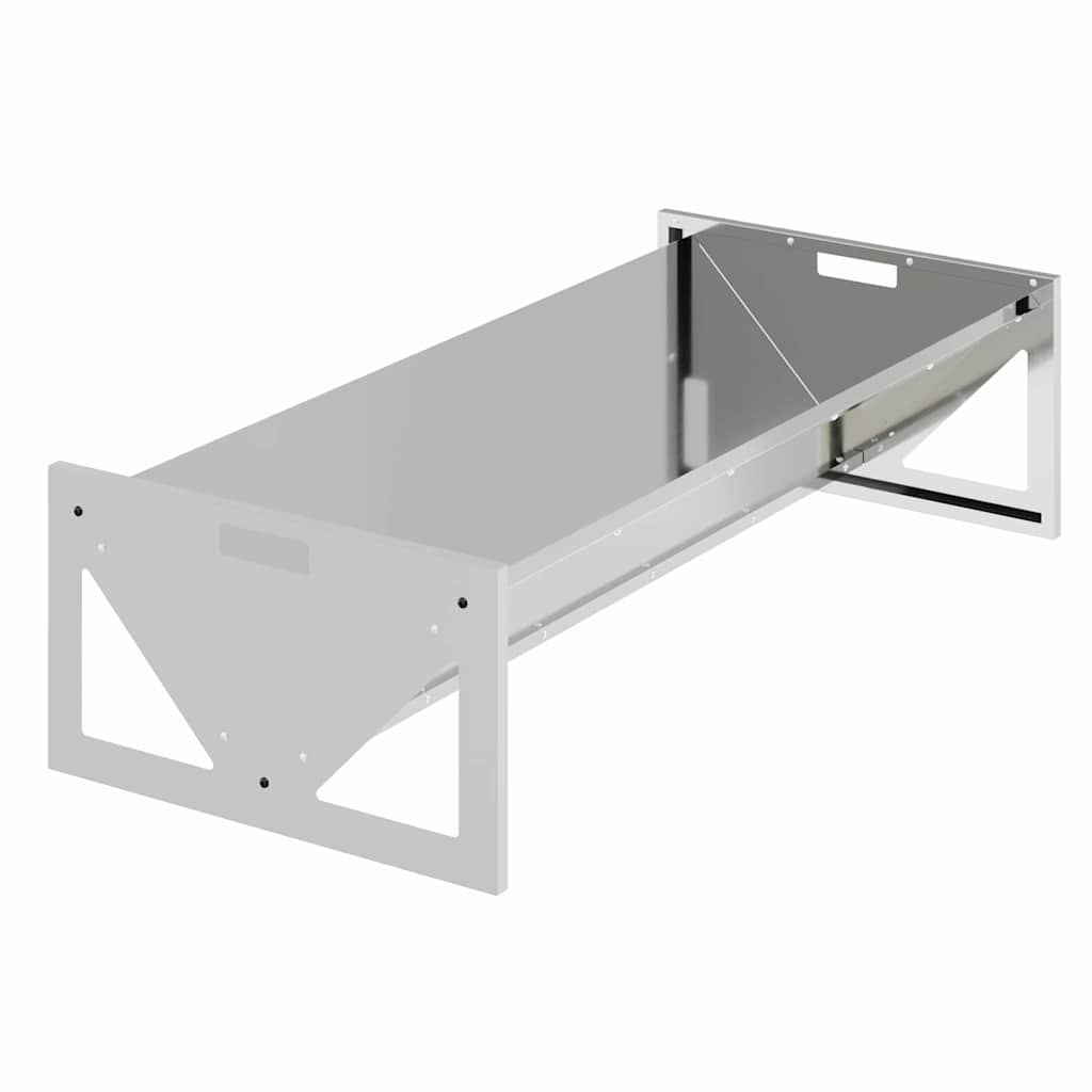 Voederbak Voor Vee Zilver 108 X 50 X 28 Cm 10 Kg