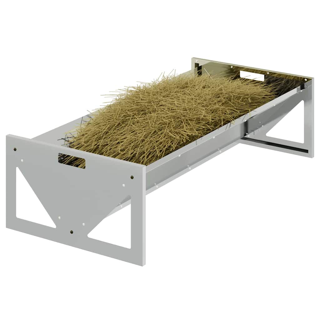 Voederbak Voor Vee Zilver 108 X 50 X 28 Cm 10 Kg