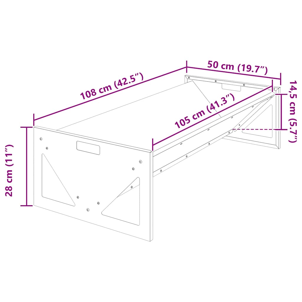 Voederbak Voor Vee Zilver 108 X 50 X 28 Cm 10 Kg