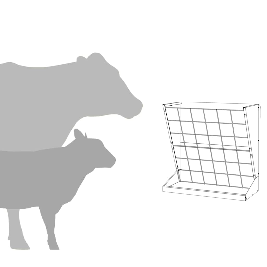 Hooi Feeder Zilver 71 X 33 X 70 Cm 5 Kg Gegalvaniseerd Staal