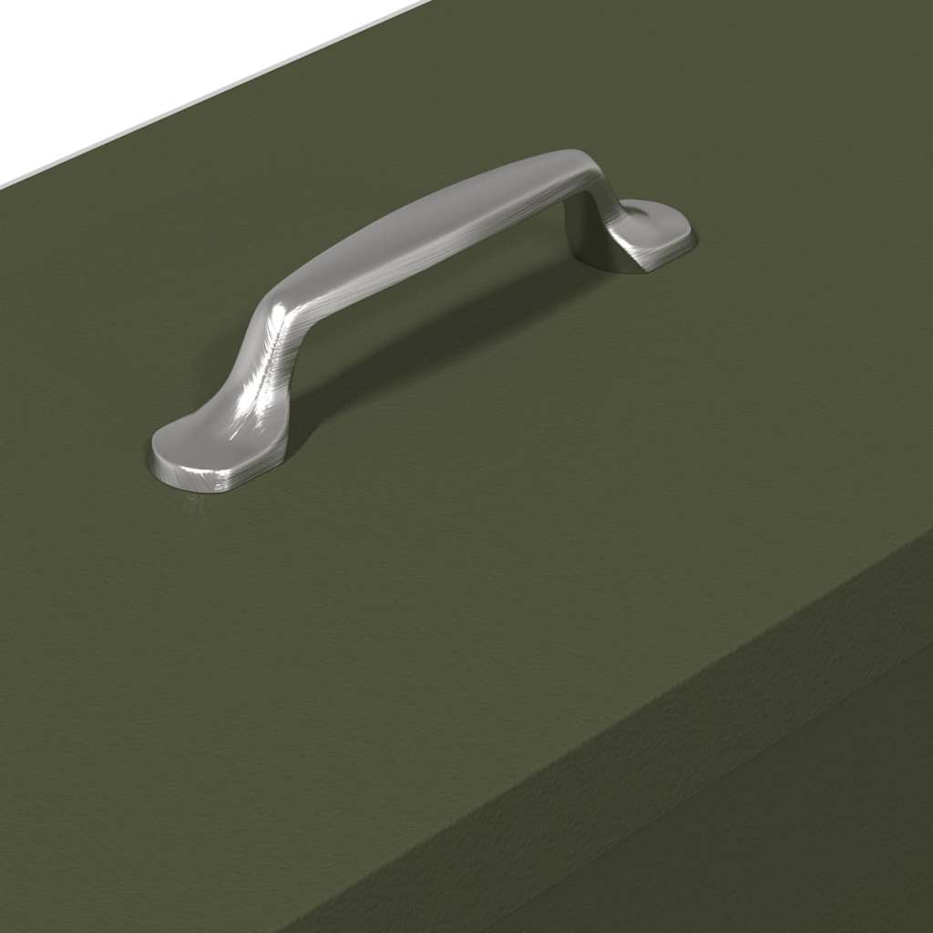 Kip Voerbak Olijf Groen 41,5 X 20,5 X 33 Cm Koudgewalst Staal