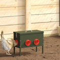 Kip Voerbak Olijf Groen 41,5 X 20,5 X 33 Cm Koudgewalst Staal