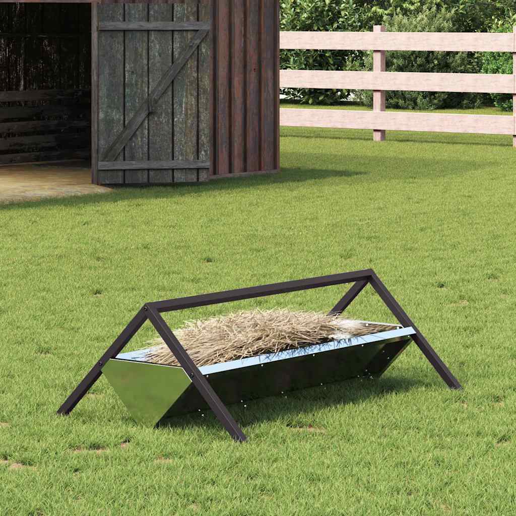 Voederbak Voor Vee Zilver 111 X 76 X 38 Cm 10 Kg