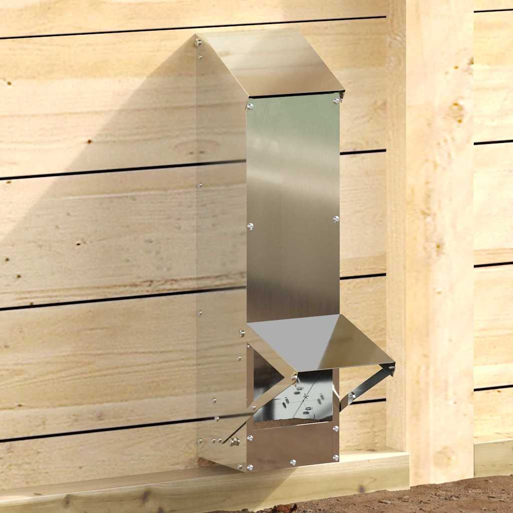 Kip Voerbak Zilver 13 X 12 X 51 Cm Gegalvaniseerd Staal