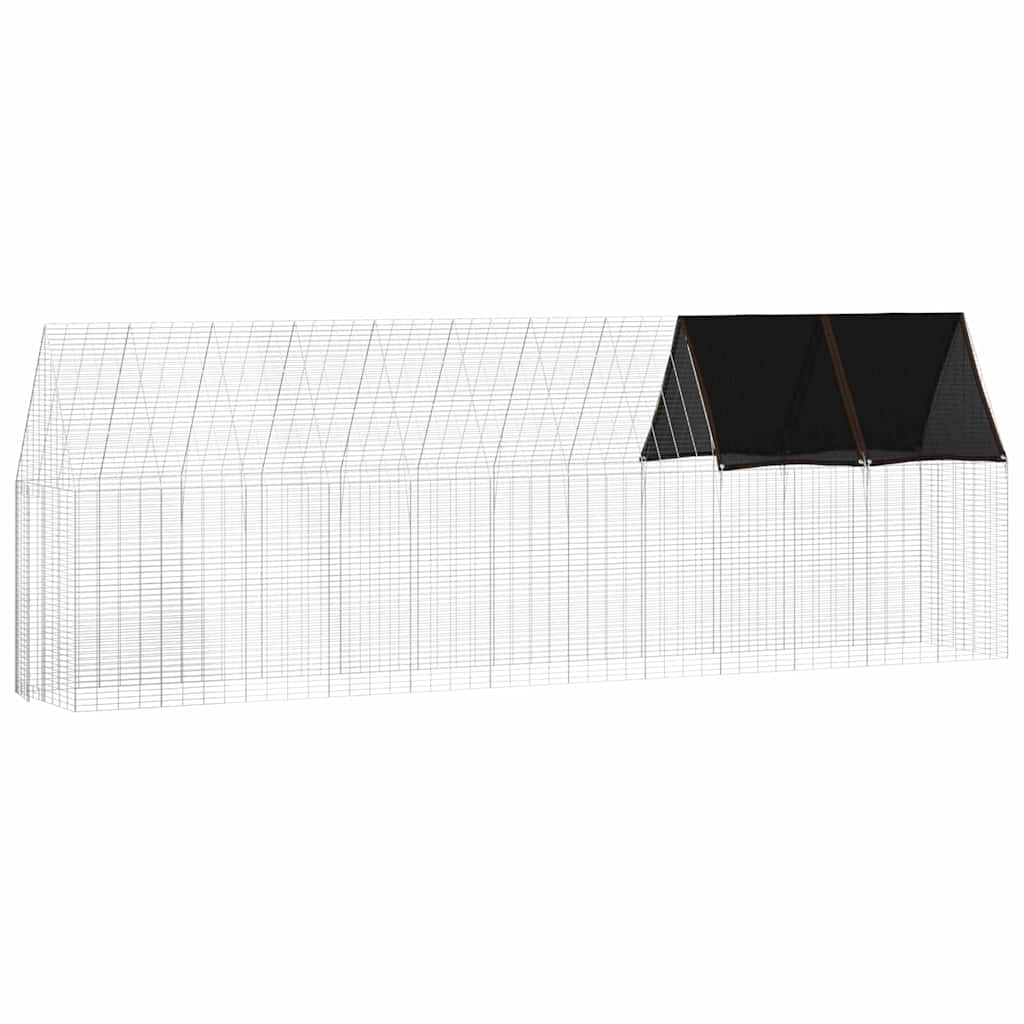 Kippenhok 2 St Zilver 600 X 100 X 210 Cm Gegalvaniseerd Staal