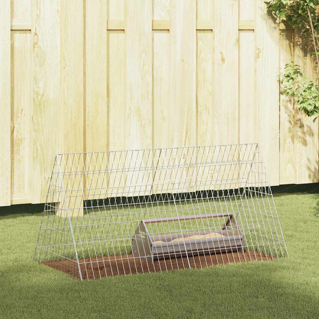Kippenhok Zilver 650 X 100 X 85 Cm Gegalvaniseerd Staal