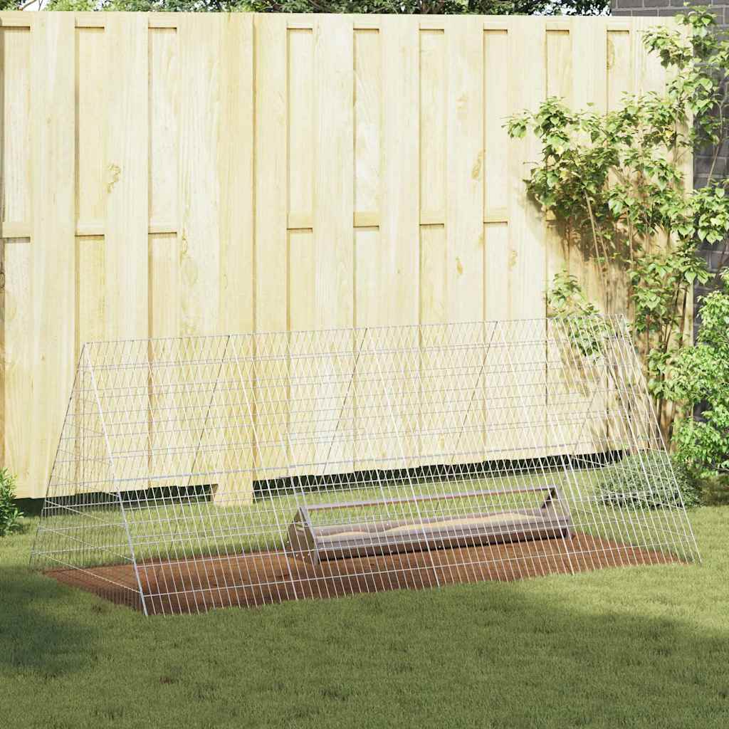 Kippenhok Zilver 650 X 100 X 85 Cm Gegalvaniseerd Staal