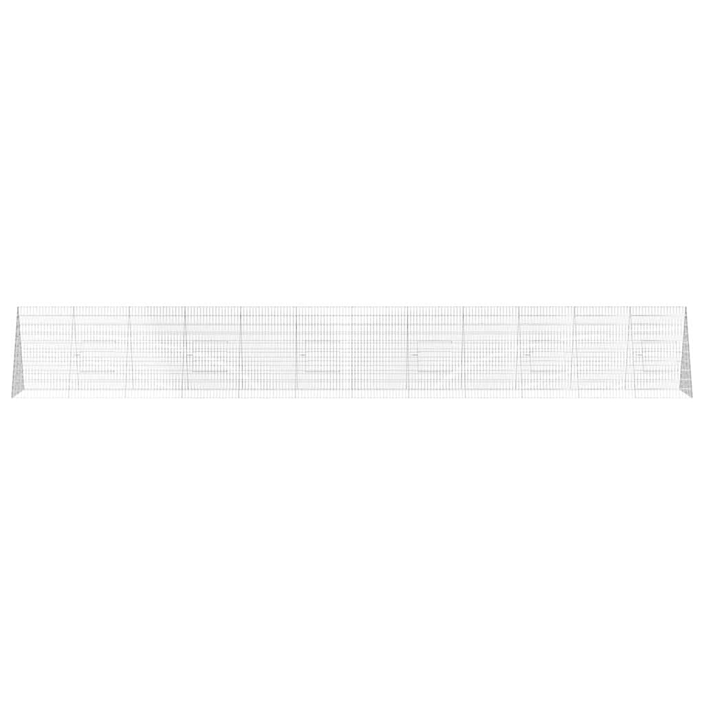 Kippenhok Zilver 650 X 100 X 85 Cm Gegalvaniseerd Staal