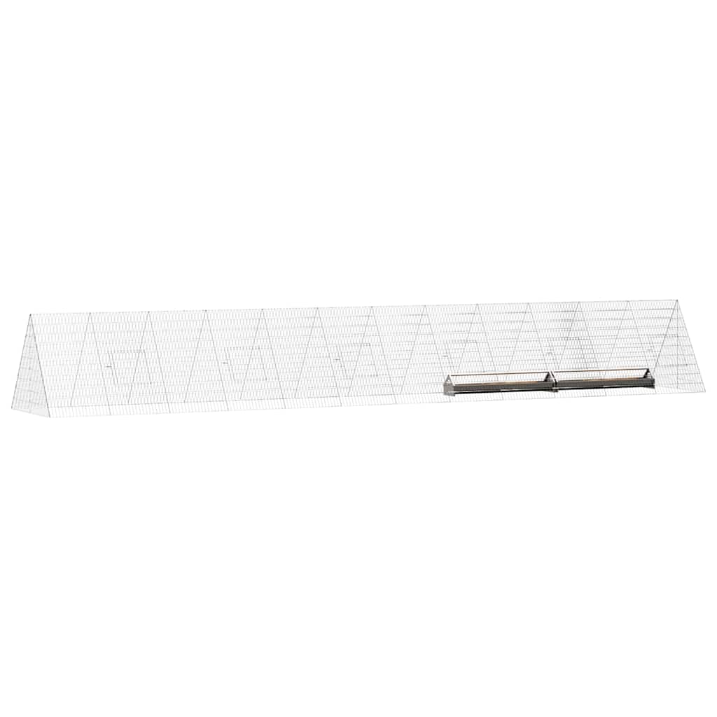 Kippenhok Zilver 650 X 100 X 85 Cm Gegalvaniseerd Staal