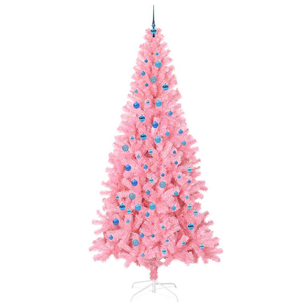 Kerstboom Met 300 Led Met Standaard Pvc Roze