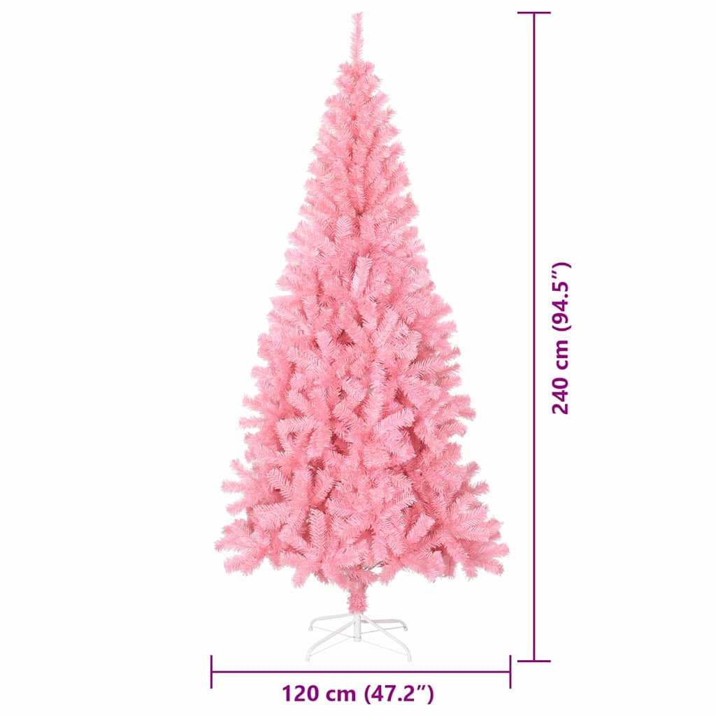 Kerstboom Met 300 Led Met Standaard Pvc Roze