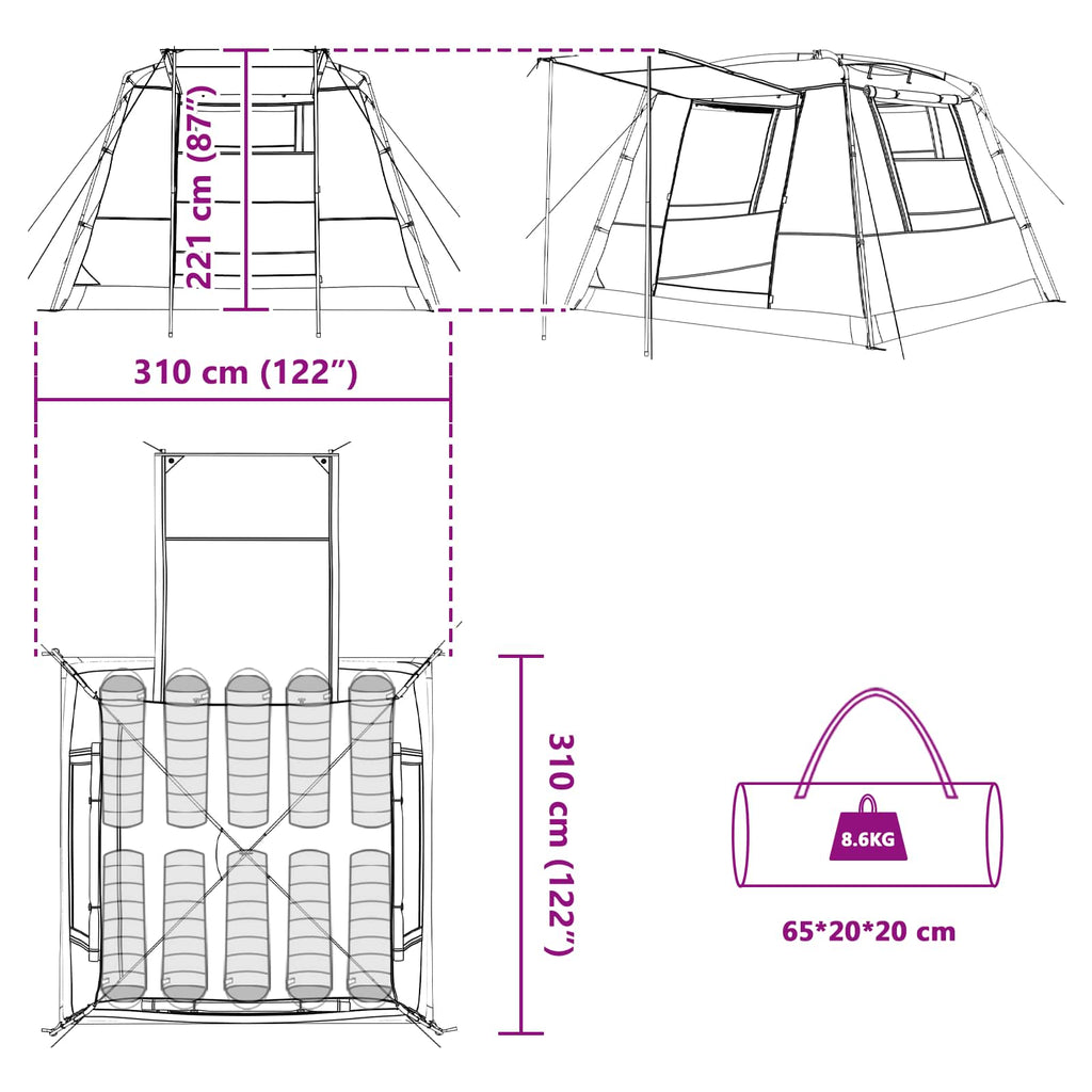 Partytent 185T Polyester Met Pu Coating