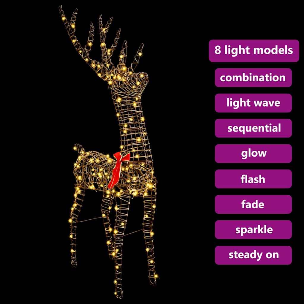 3D Rendier 140 Led's Warmwit