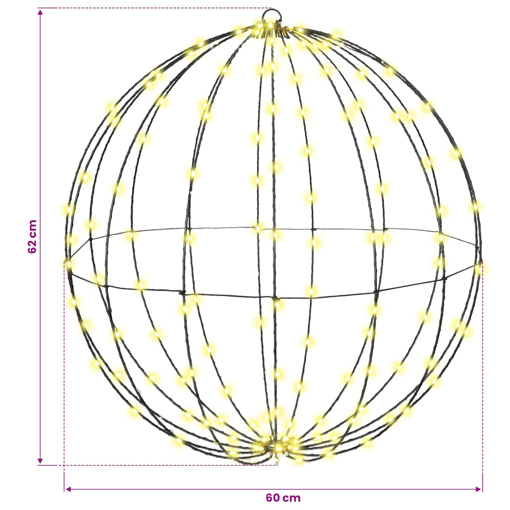 Bal 2 St 60 X 60 X 62 Cm Metaal 384 Led's
