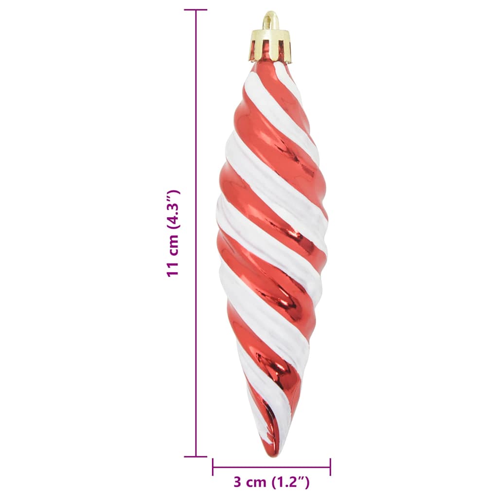 Kerst Spiralvorm Bal 40 St 3 X 11 Cm Kunststof