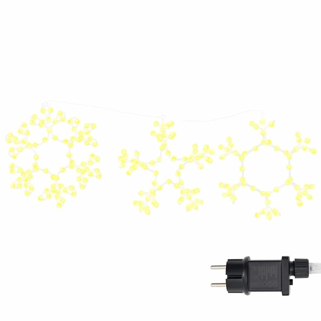 Kerst Sneeuwvlok 252 Led's Warmwit 44,5 X 38 Cm Pvc