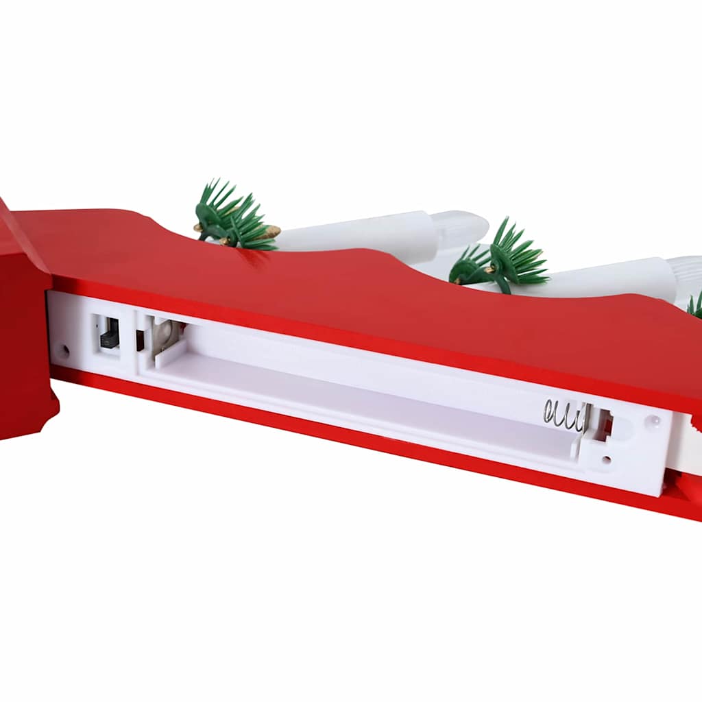Kerst Kaars Brug 3 St 7 Led's Warmwit 39.5 X 5 X 29 Cm
