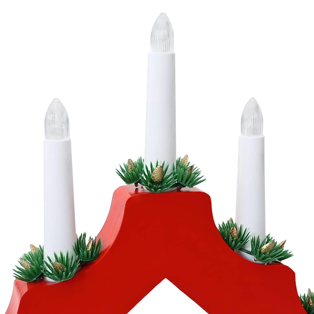Kerst Kaars Brug 3 St 7 Led's Warmwit 39.5 X 5 X 29 Cm
