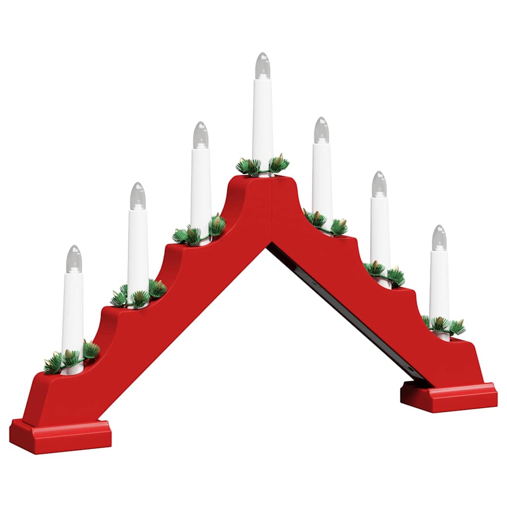 Kerst Kaars Brug 3 St 7 Led's Warmwit 39.5 X 5 X 29 Cm