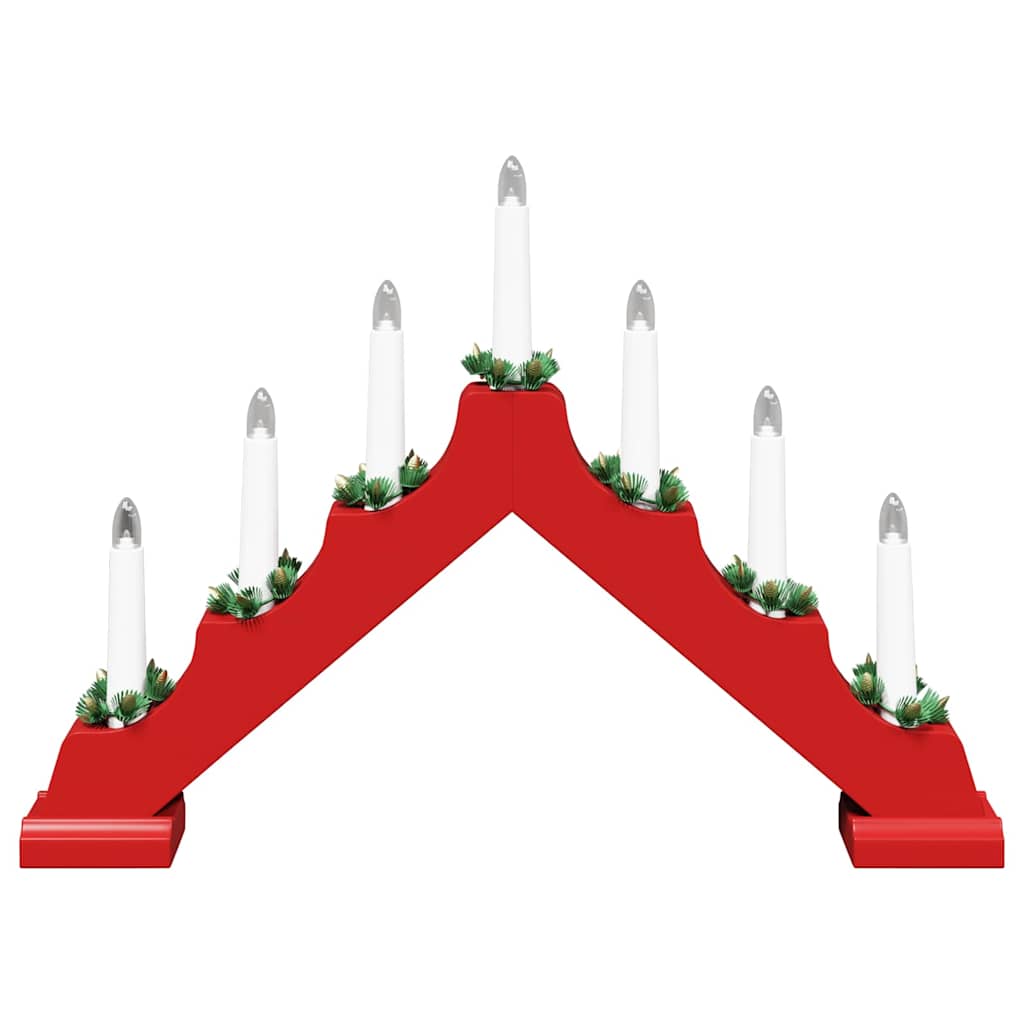 Kerst Kaars Brug 3 St 7 Led's Warmwit 39.5 X 5 X 29 Cm