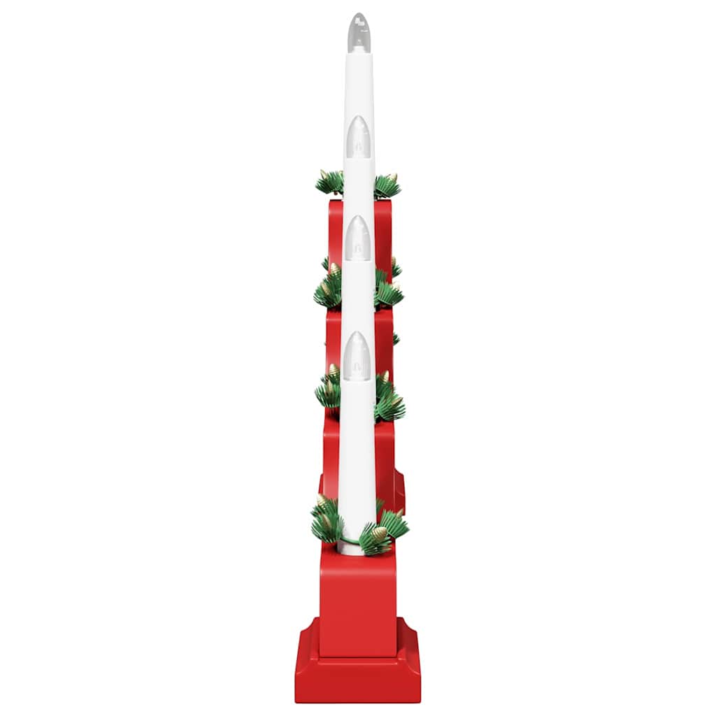 Kerst Kaars Brug 3 St 7 Led's Warmwit 39.5 X 5 X 29 Cm