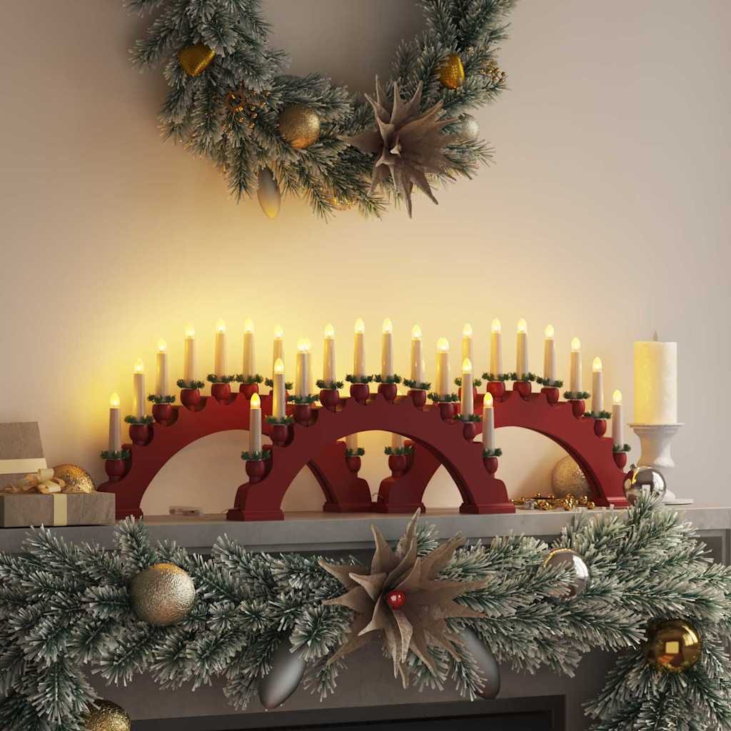 Kerst Kaarsenboog Met 10 Led Kaarsen 3 St Led's Warmwit