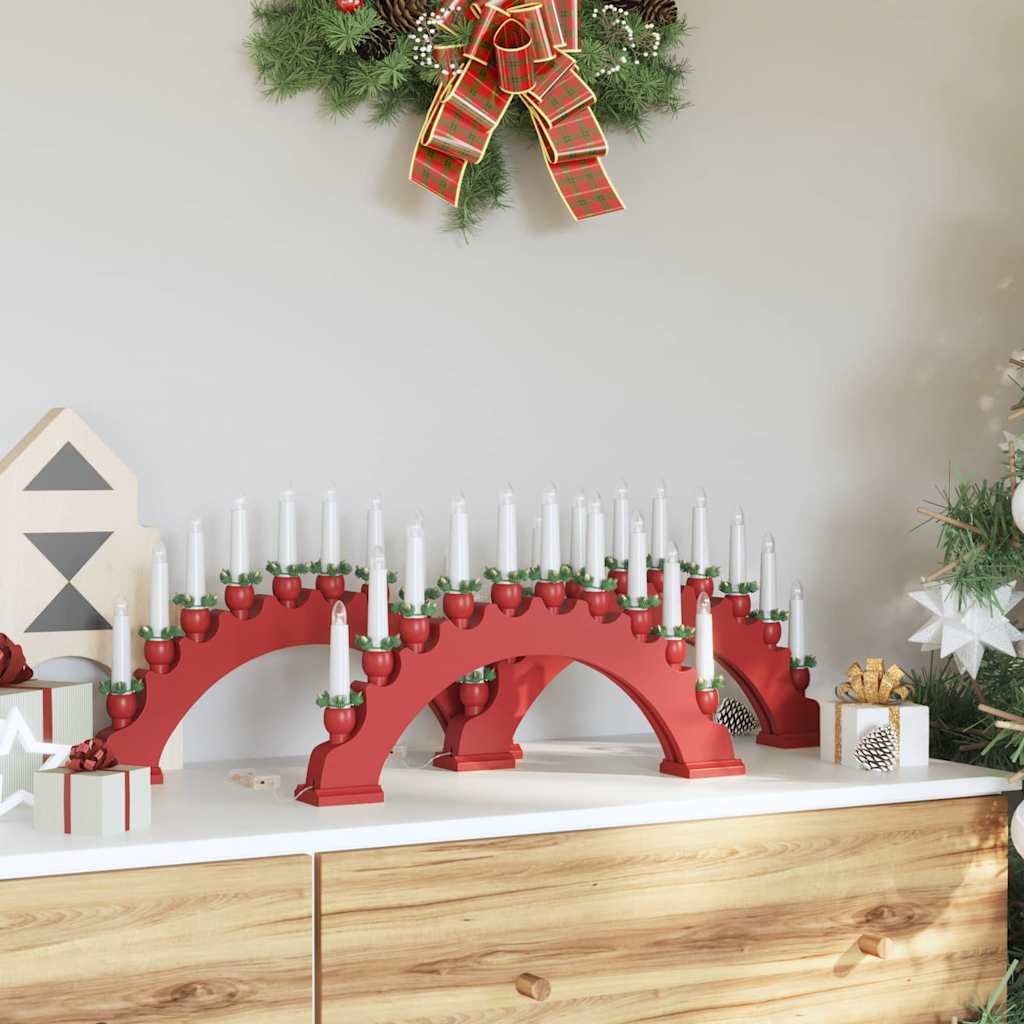 Kerst Kaarsenboog Met 10 Led Kaarsen 3 St Led's Warmwit