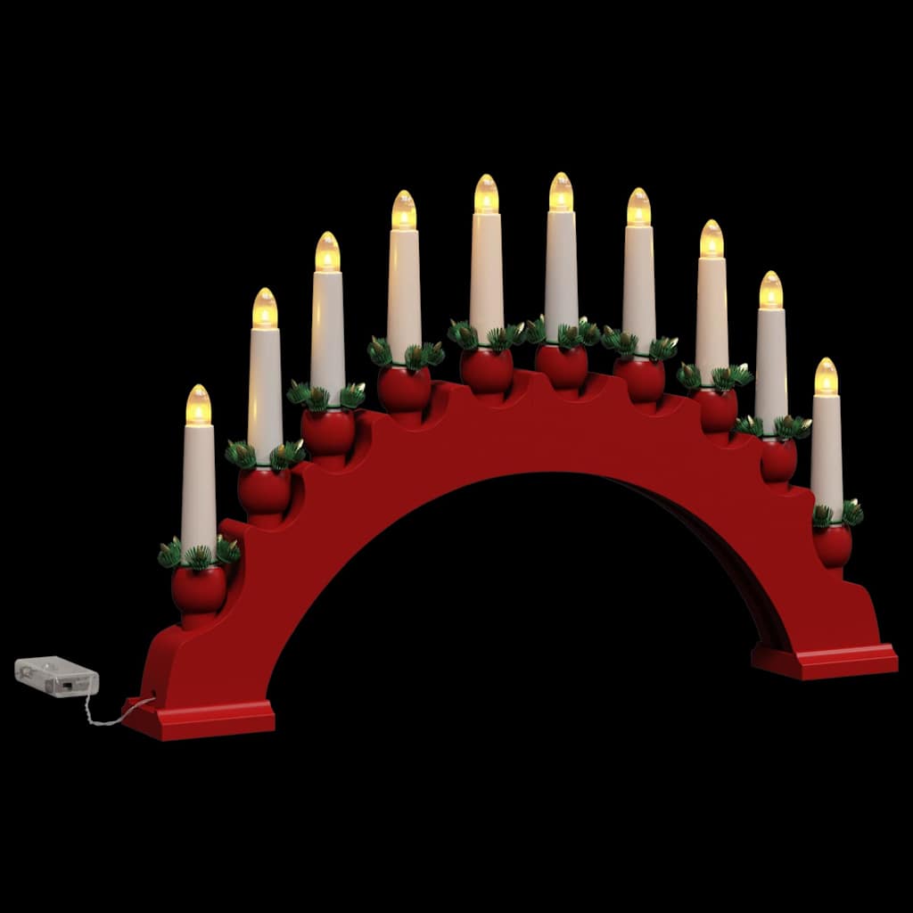 Kerst Kaarsenboog Met 10 Led Kaarsen 3 St Led's Warmwit