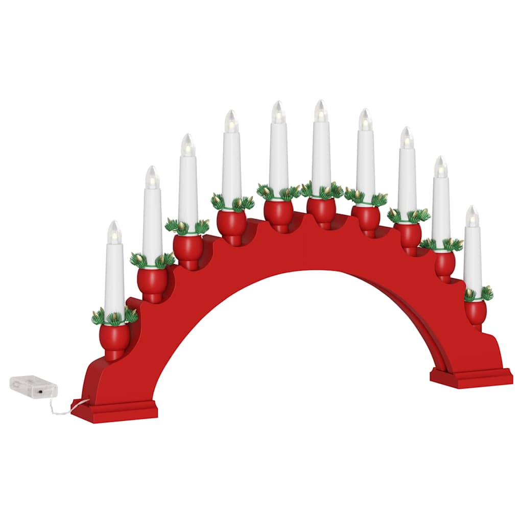 Kerst Kaarsenboog Met 10 Led Kaarsen 3 St Led's Warmwit