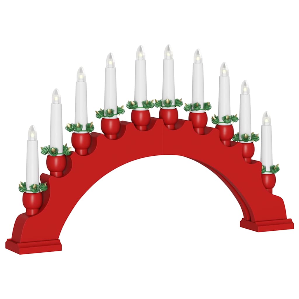Kerst Kaarsenboog Met 10 Led Kaarsen 3 St Led's Warmwit