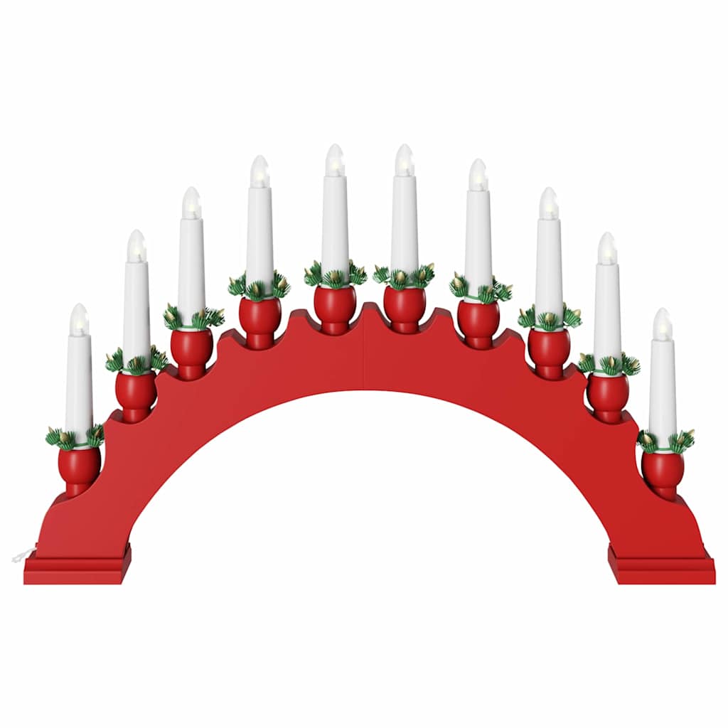 Kerst Kaarsenboog Met 10 Led Kaarsen 3 St Led's Warmwit