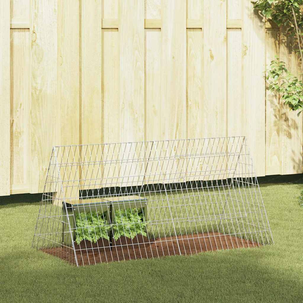 Konijnenkooi Zilver 650 X 55 X 55 Cm Gegalvaniseerd Staal