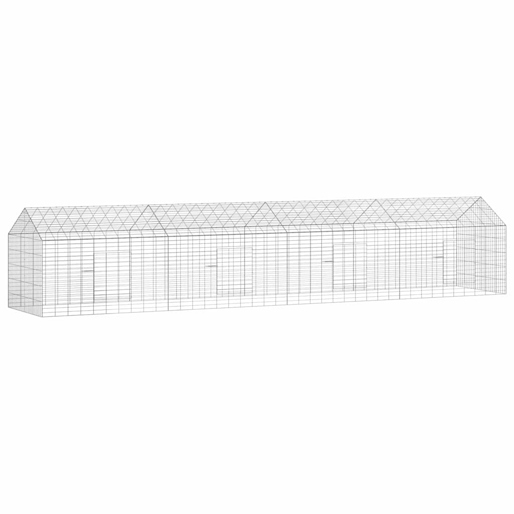 Konijnenkooi Zilver 600 X 78 X 78 Cm Gegalvaniseerd Staal