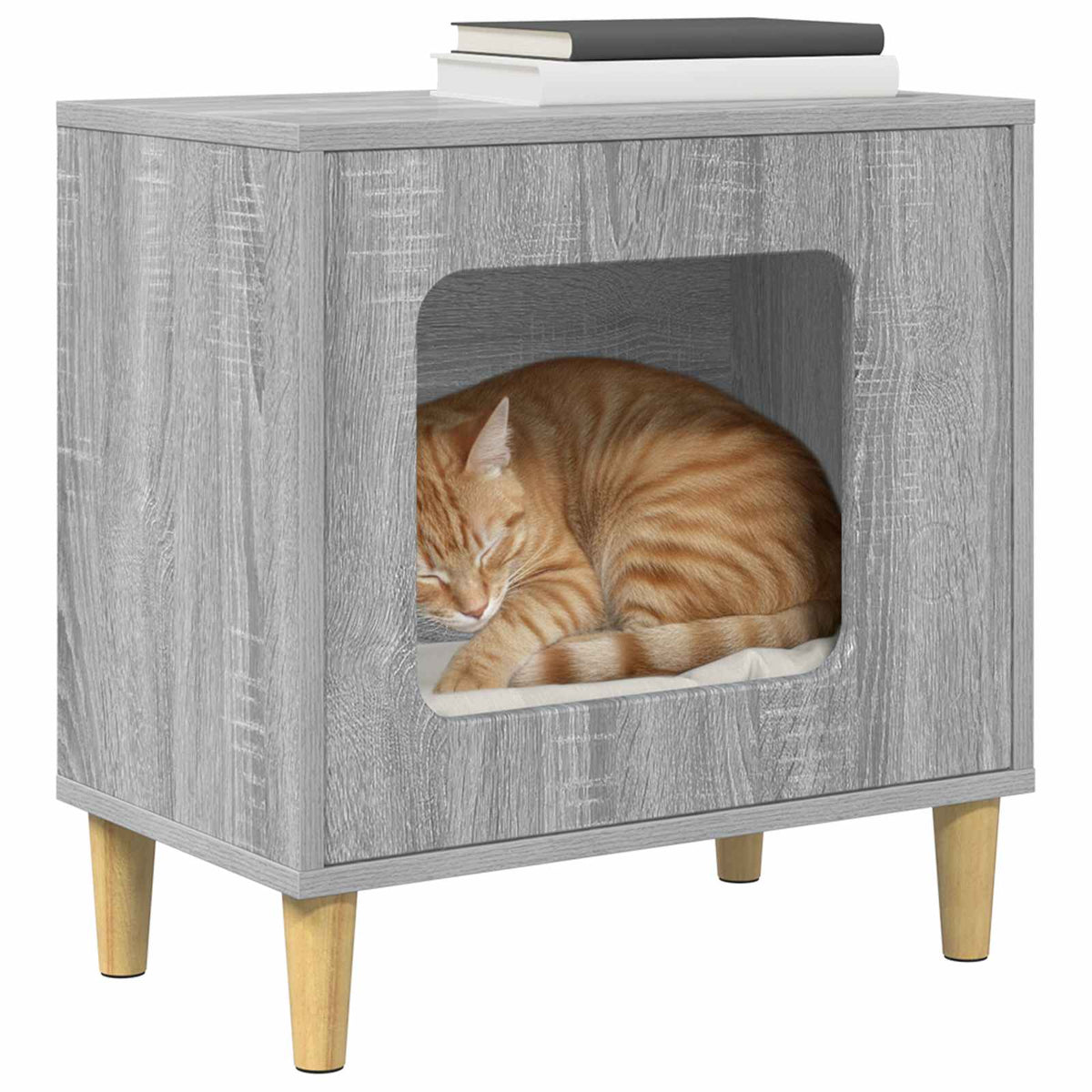 Kattenhuis 51 X 30 X 52 Cm Bewerkt Hout