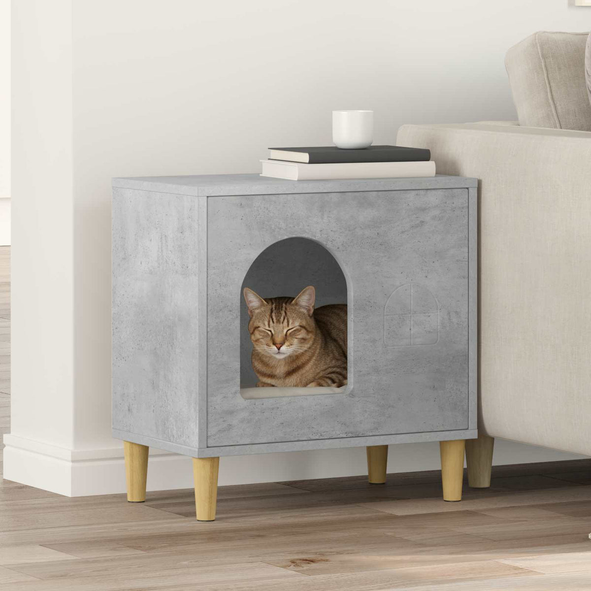 Kattenhuis Oudhout 51 X 30 X 52 Cm Bewerkt Hout