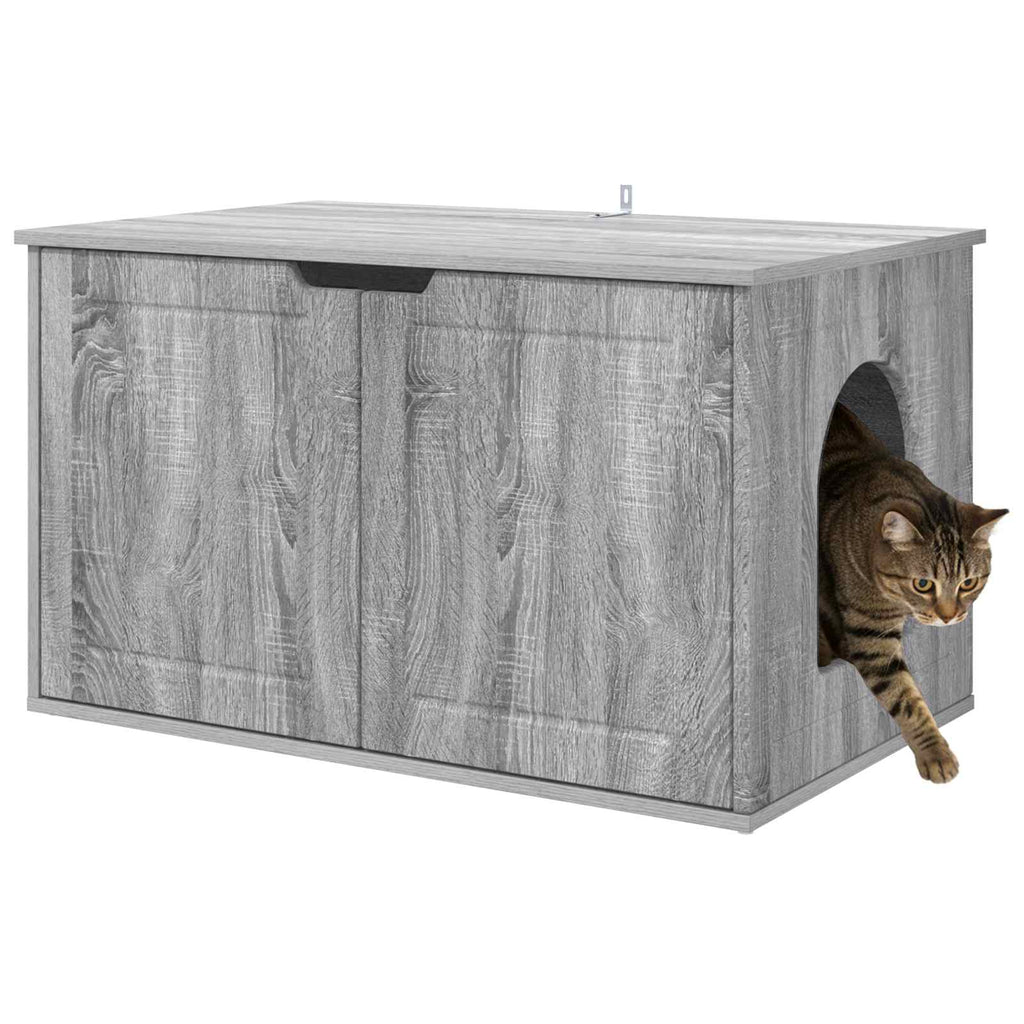 Kattenhuis 85 X 55 X 50,5 Cm Bewerkt Hout