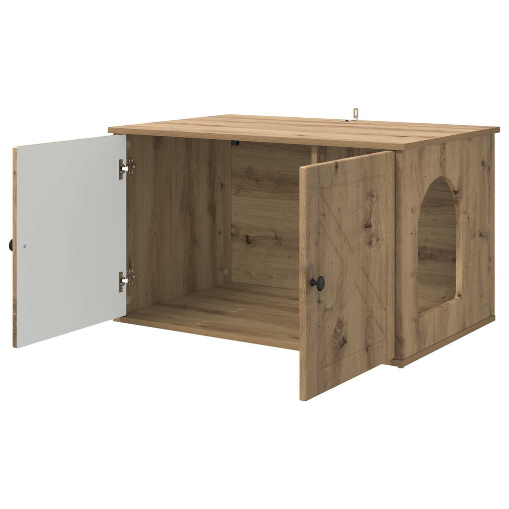 Kattenhuis 85 X 55 X 50,5 Cm Bewerkt Hout
