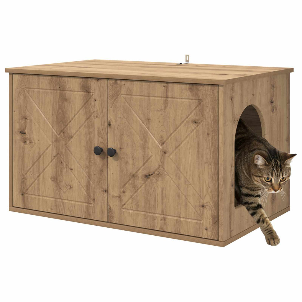 Kattenhuis 85 X 55 X 50,5 Cm Bewerkt Hout