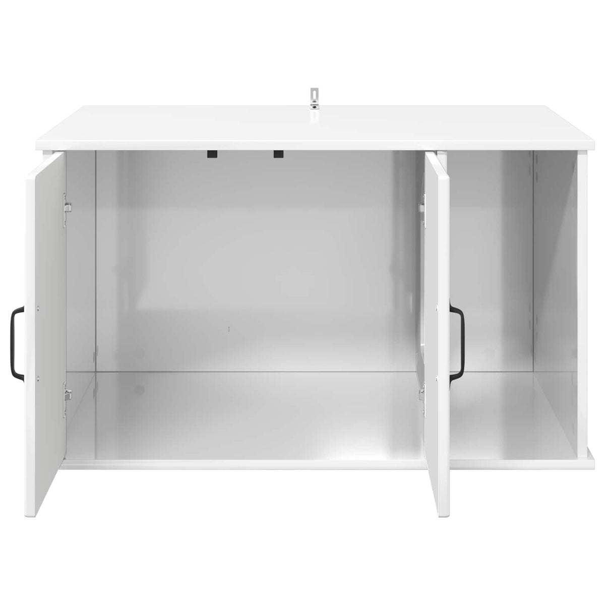 Kattenhuis Glanzend Wit 85 X 55 X 50,5 Cm Bewerkt Hout