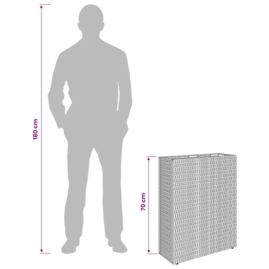 Hoge Plantenbak 55 X 22 X 70 Cm Polyrattan